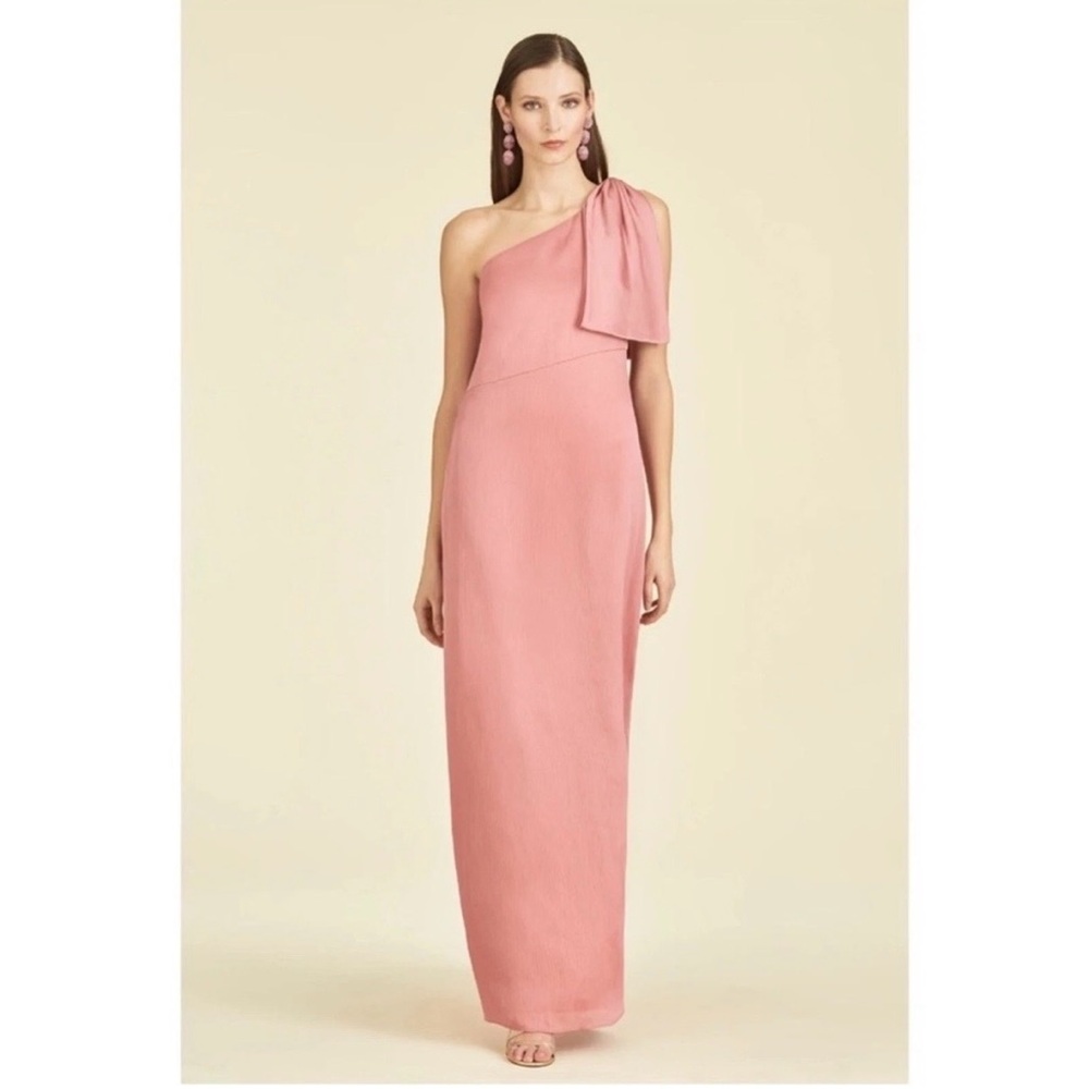 Sachin + Babi Chelsea One -SZ 16W- Shoulder Bow Rouge Dusty Pink Dress Gown $285